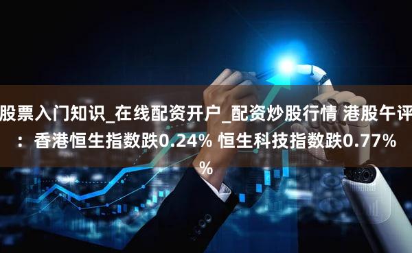 股票入门知识_在线配资开户_配资炒股行情 港股午评：香港恒生指数跌0.24% 恒生科技指数跌0.77%