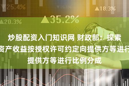 炒股配资入门知识网 财政部：探索公共数据资产收益按授权许可约定向提供方等进行比例分成