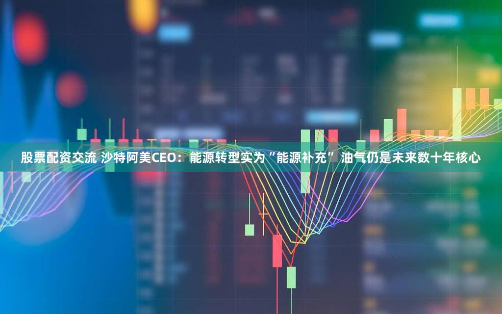 股票配资交流 沙特阿美CEO：能源转型实为“能源补充” 油气仍是未来数十年核心