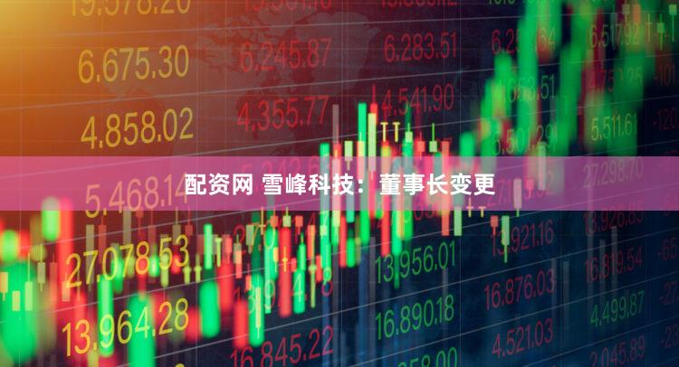 配资网 雪峰科技：董事长变更